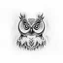 owl Athena Ancient  tattoo design idea