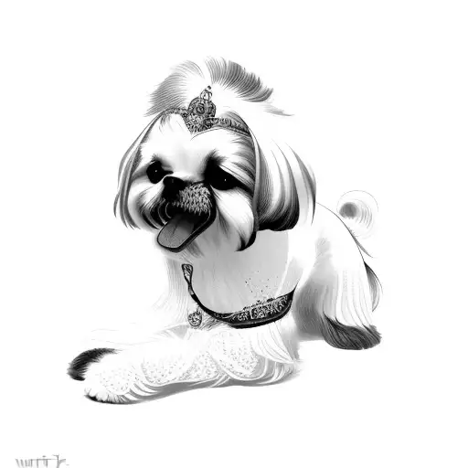 shih tzu tattoo design idea