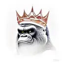 King Kong with a Crown  tattoo design idea