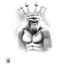 King Kong with a Crown  tattoo design idea