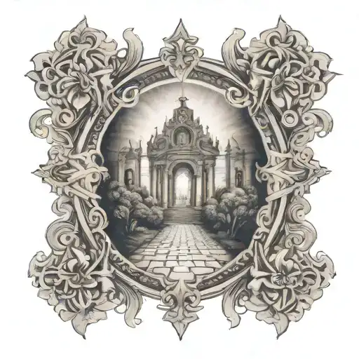 lighted pathway from open bible   tattoo design idea