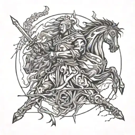 battle against flesh and blood tattoo design idea