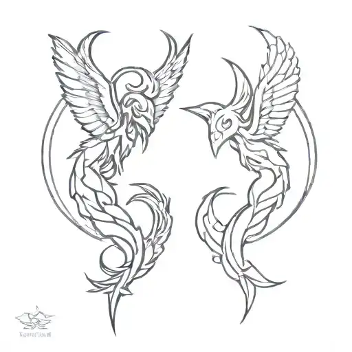 good vs evil tattoo design idea