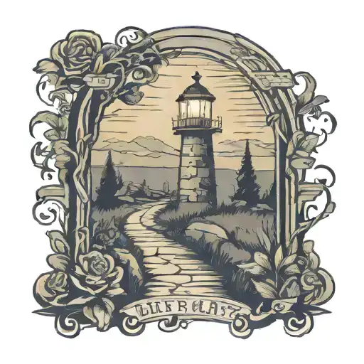 lighted pathway from open bible   tattoo design idea