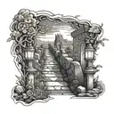 lighted pathway from open bible   tattoo design idea