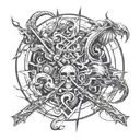 good vs evil tattoo design idea