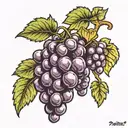 pillipians 4 19 large wine grapes tattoo design idea