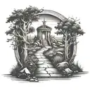 lighted pathway from open bible   tattoo design idea