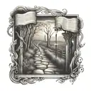 lighted pathway from open bible   tattoo design idea