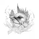 songbird tattoo design idea