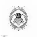 songbird tattoo design idea