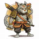 Samurai Tom and Jerry tattoo design idea