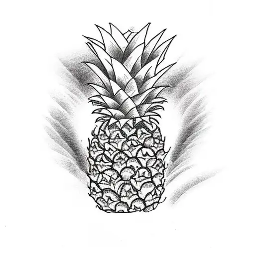 Pineapple tattoo design idea
