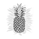 Pineapple tattoo design idea