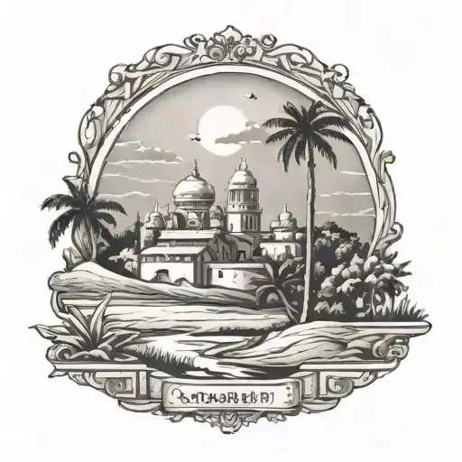 Combine elements of Punjabi history with a field landscape for a unique tattoo tattoo design idea