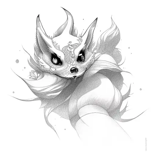 gumiho nine tailed fox drawing