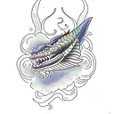 basilisk with floral background tattoo design idea