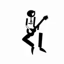 man playing guitar tattoo design idea