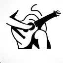 man playing guitar tattoo design idea