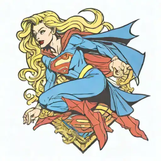 supergirl tattoo design idea
