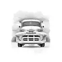 1953 red gmc truck tattoo design idea