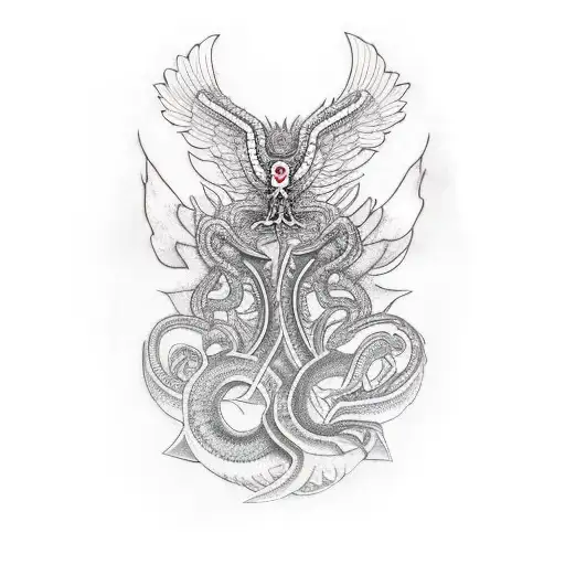 quetzalcoatl  tattoo design idea