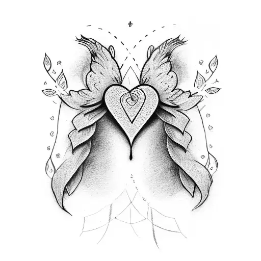 heart with fairy wings tattoo designs