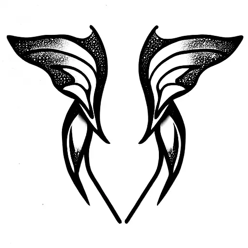 bunny with fairy wings tattoo design idea