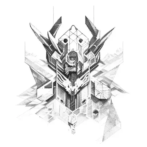 Design a tattoo that fuses elements of technology and nature, inspired by the video game 'Horizon Zero Dawn' and Nordic aesthetics. tattoo design idea