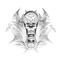 Hawaiian totem pole tattoo design idea