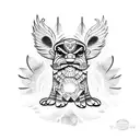 Hawaiian totem pole tattoo design idea