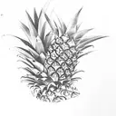 Pineapple tattoo design idea
