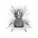 Pineapple tattoo design idea