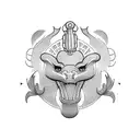 god Sobek tattoo design idea