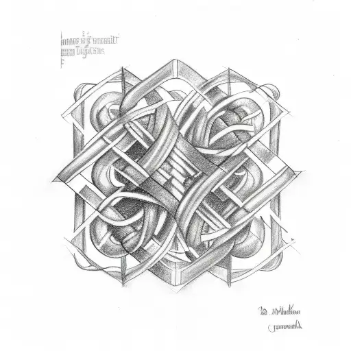 A sketch-style tattoo of a Cuban sugar cane plant morphing into a DNA double helix tattoo design idea