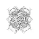 Spinal column with celtic patterns tattoo design idea