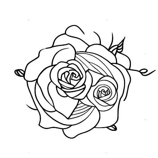 scissors with flowers  tattoo design idea