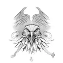 eagle fighting a snake tattoo design idea