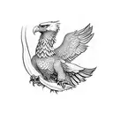 eagle fighting a snake tattoo design idea