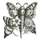 moth   tattoo design idea