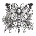 moth   tattoo design idea