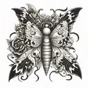 moth   tattoo design idea