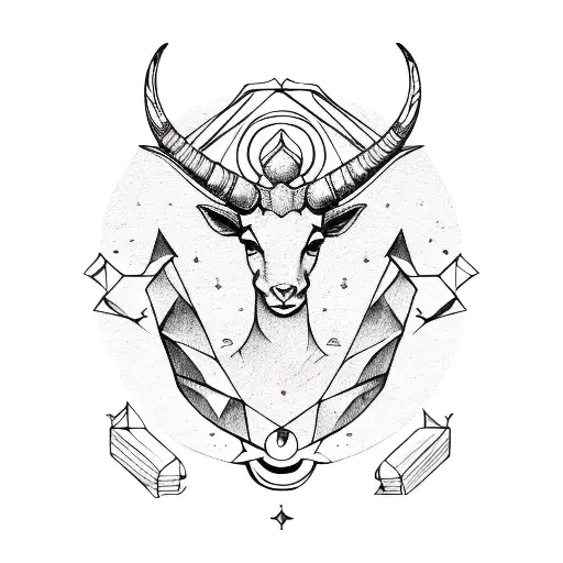 capricorn and sagittarius tattoo design idea