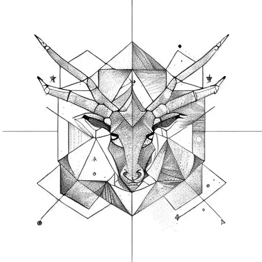 capricorn and sagittarius combined tattoo design idea