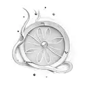 Tennis racket tattoo design idea