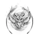 Tennis racket tattoo design idea