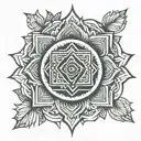 shree yantra mandala lotus tattoo design idea