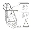 Libra sign with a brain in one side and money in the other side made by binary code 1's and 0's. tattoo design idea