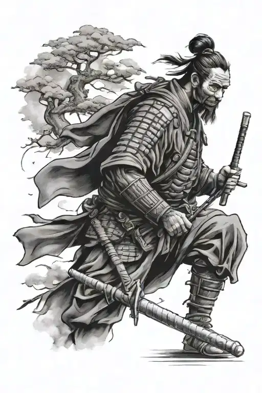 japanese ronin tattoo design idea