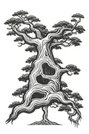 tree with hangman tattoo design idea
